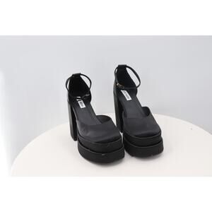 Steve Madden Charlize Black Platform Satin Heel SIze 10